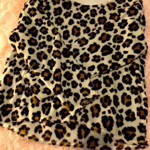 Long sleeved fluffy cheetah print shirt